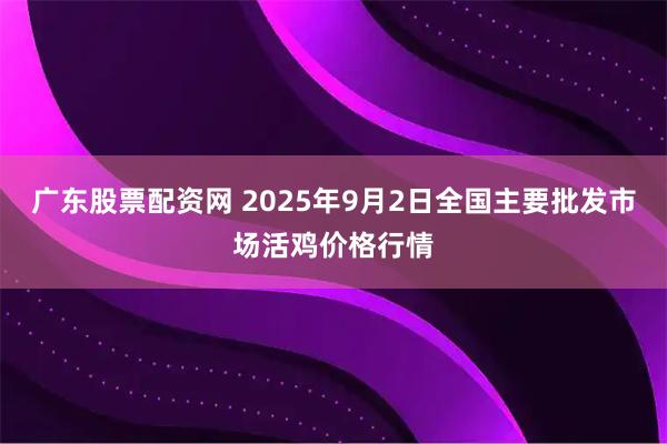 广东股票配资网 2025年9月2日全国主要批发市场活鸡价格行情